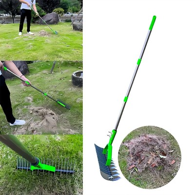 67''L Thatch Rake, Heavy Duty 13''W   Lawn Thatch Rake, Lawn Grass Metal