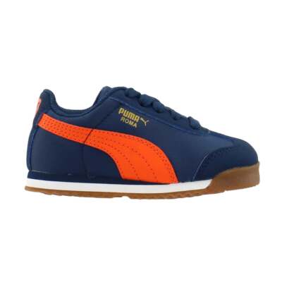 

Puma Roma Basic Summer Lace Up Toddler Boys Размер 4 M Кроссовки Повседневная обувь 3598, Синий, Puma Roma Basic Summer Lace Up Toddler