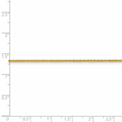 Pre-owned Superdealsforeverything Real 14kt Yellow Gold 1.5mm Cyclone Chain; 20 Inch; Lobster Clasp