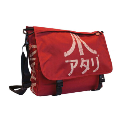cpg multi logo bag テリーさん専用 ATARI Messenger Bag with Japanese Logo, Unisex, Crimson Red