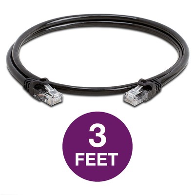 2 PCS Black Cat6 Cable Cat 6 Ethernet Patch Cord 10Gbps Internet Cable UTP Wire