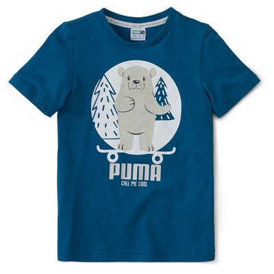 Puma Animals Suede Graphic Crew Neck Short Sleeve Tshirt Toddler Boys Size 5 Ca