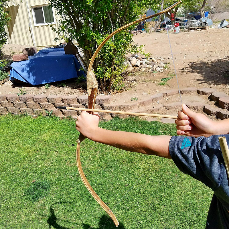 Adventure Awaits! - 2-Pack Handmade Wooden Bow and Arrow Set - 20 Wood Arrows an
