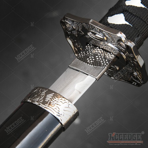 40" Japanese Samurai Dragon KATANA Sword w/ Carbon Steel Blade & Wood Scabbard