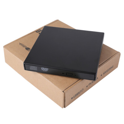 Slim External USB 2.0 CD DVD RW ROM Writer Drive Burner Reader Player PC Laptop