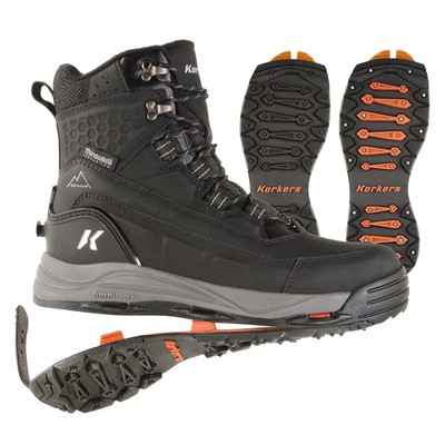 Pre-owned Korkers Snowmageddon Men's Winter Boots In Black