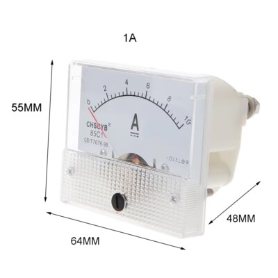 Amperemeter DC 1A-30A 1mA-500mA 50-500uA Messinstrumen Einbau Analog Panel Meter