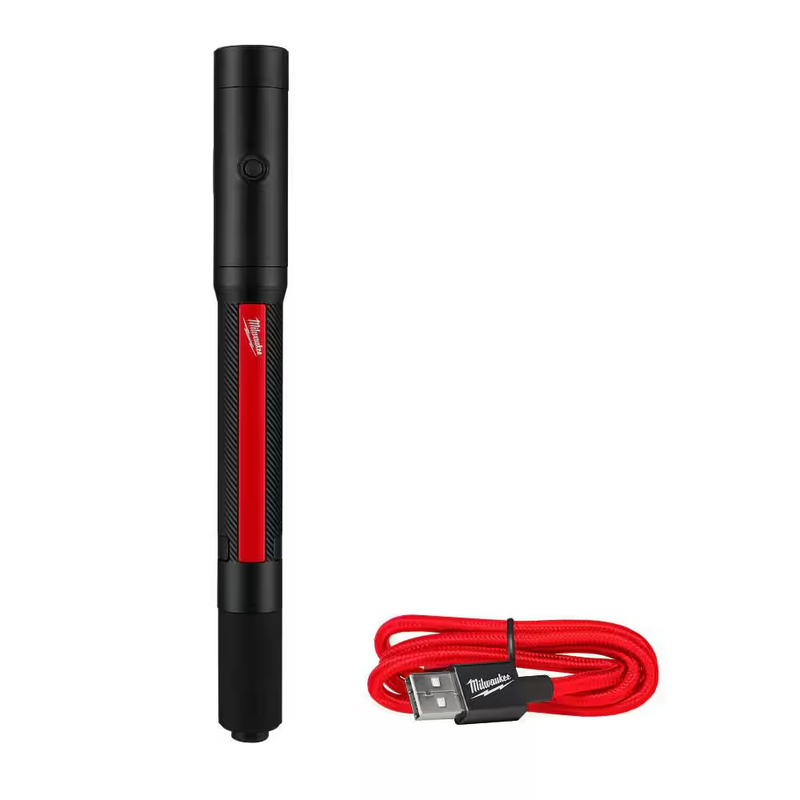 Milwaukee Penlight Flashlight Laser Pointer Rechargeable 250 Lumens USB IP67