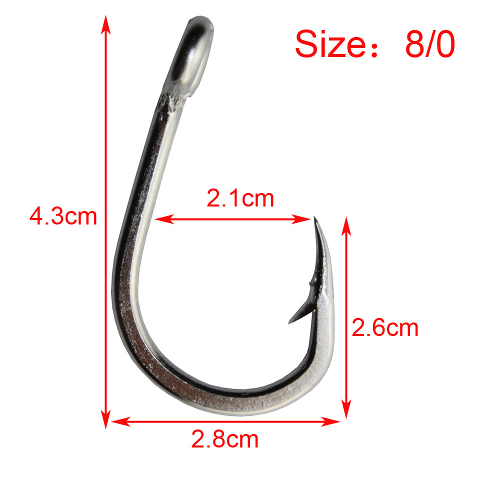 30Pcs Big Game fishhook Stainless Steel Fishing Hook Saltwater Fish