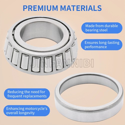 1" Fork Neck Post Stem Bearing Race Dust Seals Kit for Harley 48300-60 48315-60