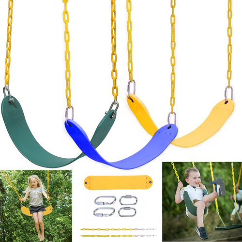 Heavy Duty Swing Seat Set Accessories Garden Kid Flying Toy Curved Board Outdoor