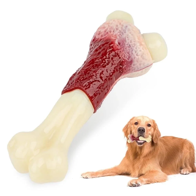 Dog Toys for Aggressive Chewers Large Breed, Beef Flavor Nylon Durable Dog Chew