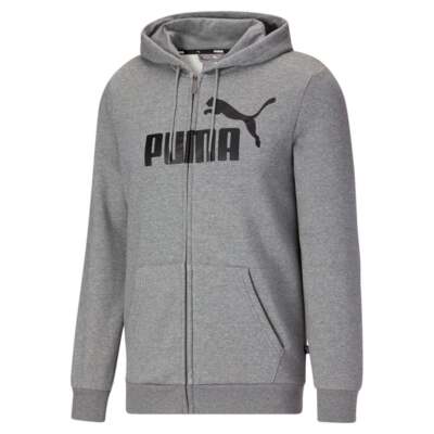 

Мужская толстовка с капюшоном на молнии Puma Essentials серого цвета, повседневная верхняя одежда 84681603, Grey