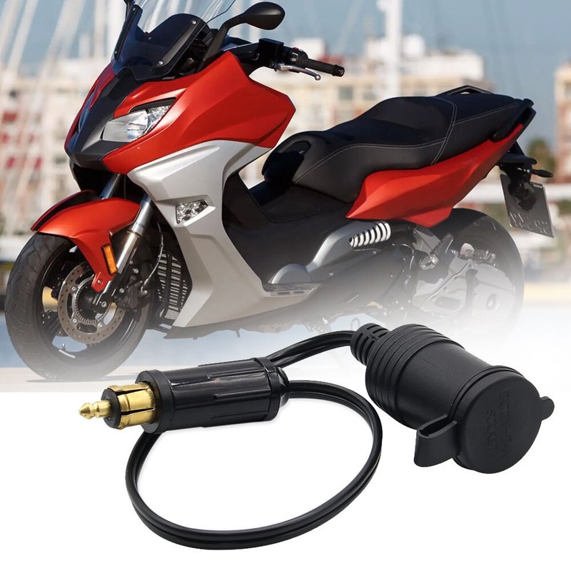 EU Plug Cigarette Lighter Convert To Adapter Power For BMW DIN Hella  Motorcycle*