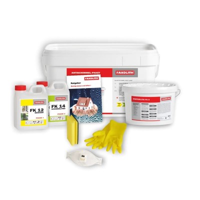 Fakolith Sanierungsset für 10qm FK 5 FK 12 FK14 Maske Schwamm Handschuhe