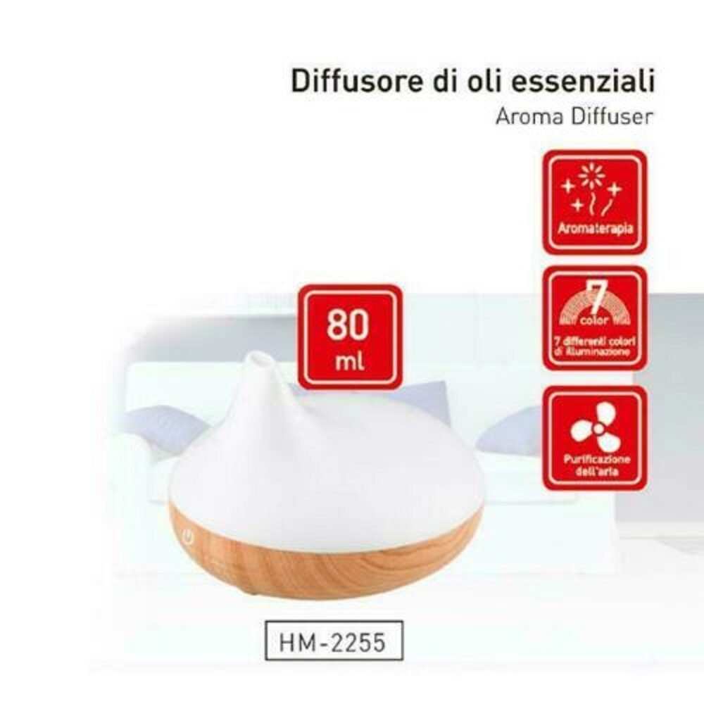 Diffusore Di Oli Essenziali 80 Ml Ad Ultrasuoni Aromaterapia Usb Hoomei Hm-2255