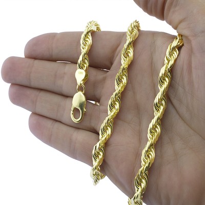 NURAGOLD 10K YELLOW GOLD 9MM ROPE DIAMOND CUT ITALIAN CHAIN BRACELET MENS THICK WIDE 8"