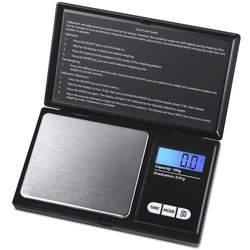 AMIR Taschenwaage, 100g/0,01g Digitale Feinwaage, Digitalwaage, Grammwaage, waag