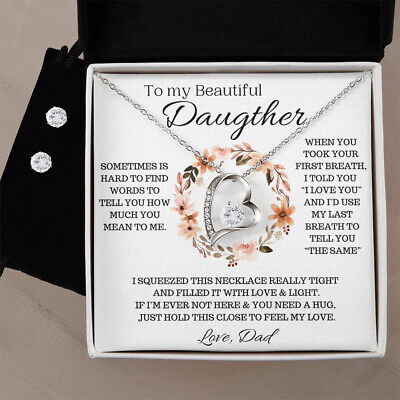 To Daugther From Mom, dad Sometimes is hard to.. in 14K White gold finish