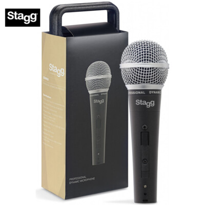 Stagg SDM50 SM58 STYLE Professional Dynamic VOCAL Microphone w Cable AND CASE