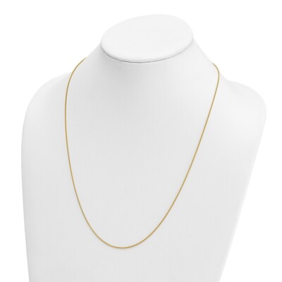 Pre-owned Diamond2deal 18k Yellow Gold Polished 1.1mm Solid Wheat 24 Inch Chain Gift For Women