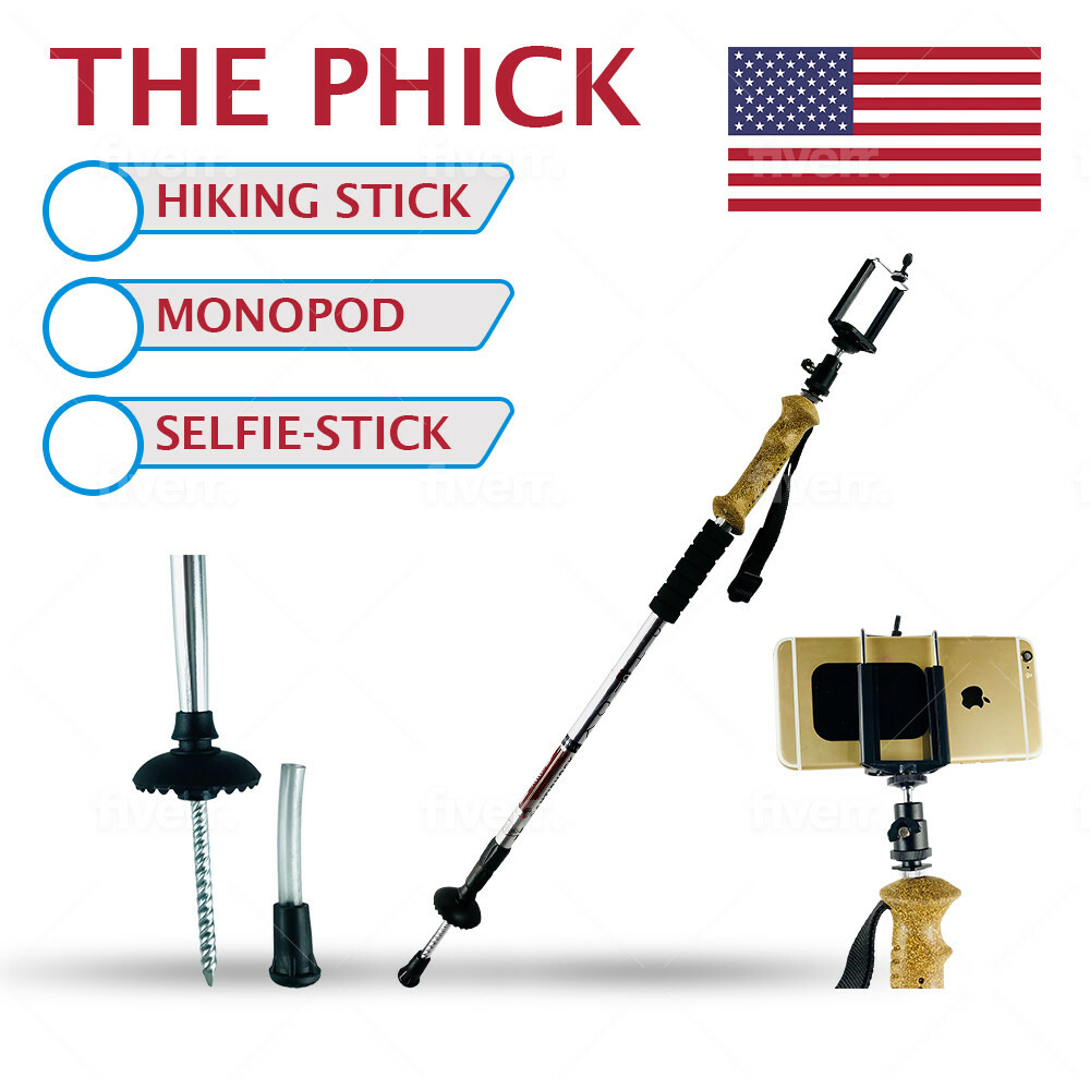 Trekking Pole Selfie Stick | Trekking Pole Phone Mount