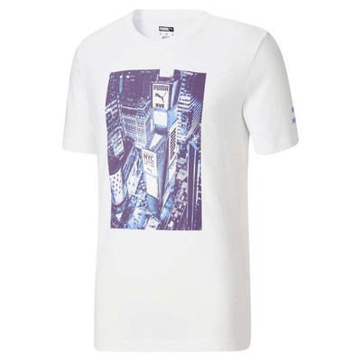

Puma Times Square Aerial Graphic Crew Neck Футболка с коротким рукавом мужская белая Casua, Белый, Puma Times Square Aerial Graphic Crew Neck Short Sleeve T-Shirt