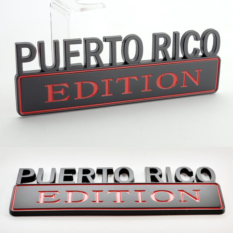 2pc Set Puerto Rico Edition Truck Emblem Flag Decal #puertorican #puertorico