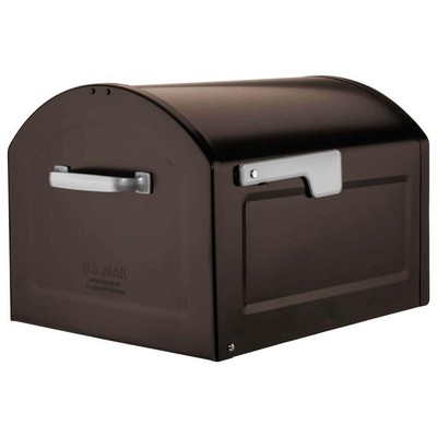 Architectural Mailboxes Post Mount Extra Large w/ Silver Handle in Rubbed Bronze