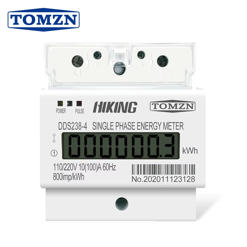 10(100)A 110V/220V 60HZ Single phase three wire Din rail KWH Watt hour din-rail