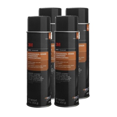4 Cans- 16 Ounce 3M Professional Grade Rubberized Undercoating Spray 3M 03584