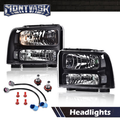 Fit For 99-04 Ford Super Duty F250 F350 Excursion Conversion Headlights Lamp