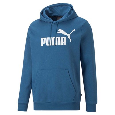 

Puma Ess Logo Pullover Hoodie Мужская синяя повседневная верхняя одежда 67321618, Синий