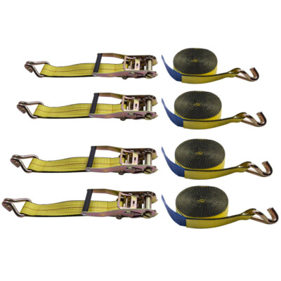 4x 27 FT Ratchet Tie Down Strap Heavy Duty 2