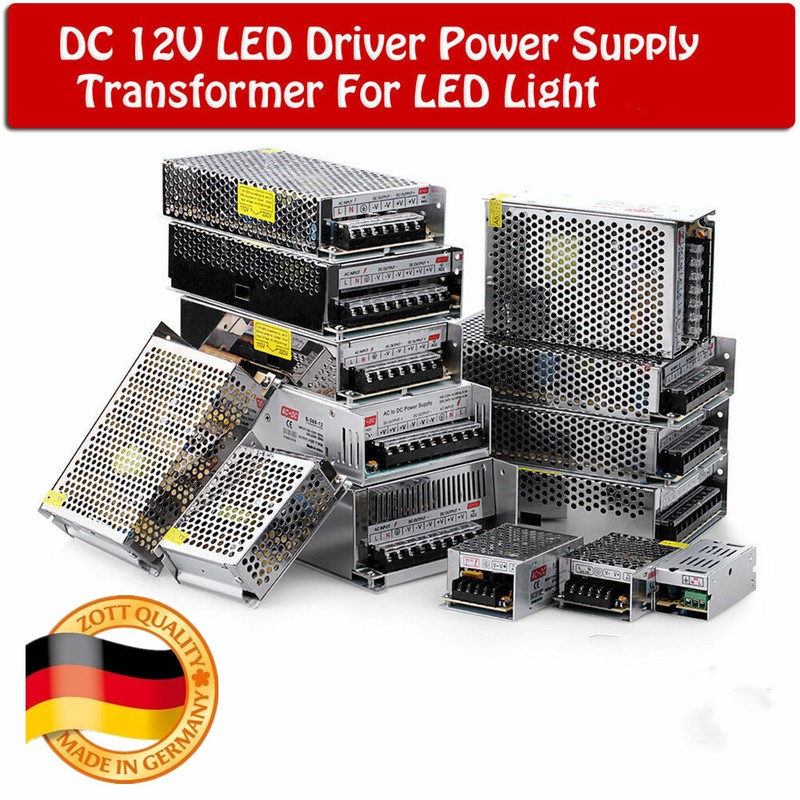 DC 12V 2A-30A LED Netzteil Trafo Schaltnetzteil Adapter Treiber Power Supply New