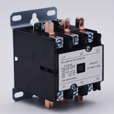 Definite Purpose Contactor 40A 3 Pole 120V Air Conditioning CONTACTOR AC coil