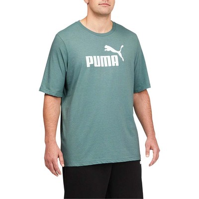 

Футболка с коротким рукавом Puma Ess Heather с круглым вырезом, большая мужская размер  Athleti, Синий, Puma Ess Heather Crew Neck Short Sleeve T-Shirt Big Tall