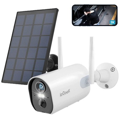 ieGeek 3MP 2K Solar Battery Security Camera IP Wifi Outdoor Home System Wireless