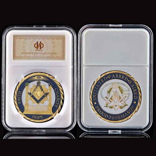Masonic Freemasonry Tokens & Masonic Hope Faith Charity Challenge Coin Collect
