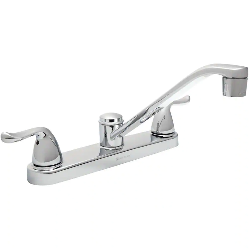 Glacier Bay Kitchen Faucet 2 Handle 1.8 GPM Flow Rate Hot Cold Water Chrome New