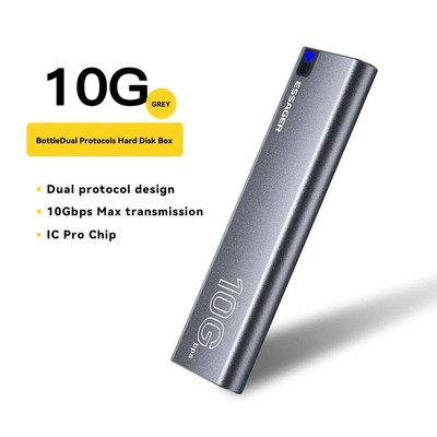 Essager M.2 SSD Case Hard Drive Box Portable NVME SATA USB 3.2 Type C External H