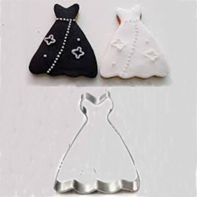 Wedding Dress Princess Gown Cookie Jelly Mold Kitchen Tools