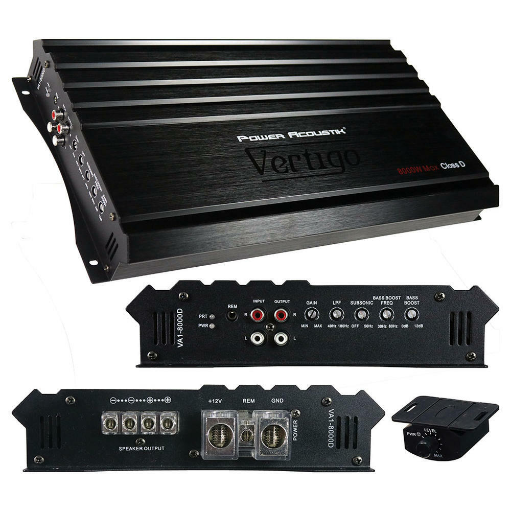 POWER ACOUSTIK VA1-8000D 8000 WATT MONOBLOCK AMPLIFIER CAR