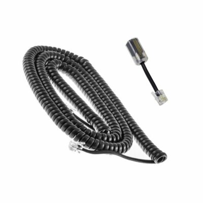 25 Foot BROWN Modular Coiled Telephone Handset Cord 25' 25ft. 25 Feet