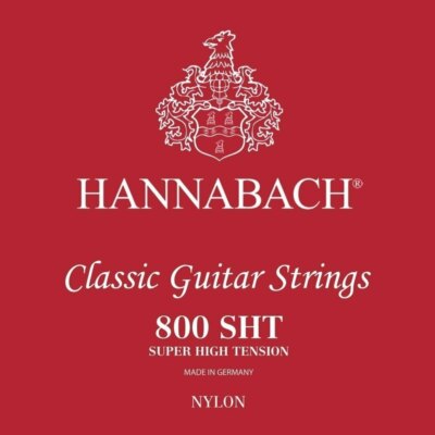 HANNABACH CORDES GUITARE CLASSIQUE SERIE 800 SUPER HIGH TENSION ARGENTÉE