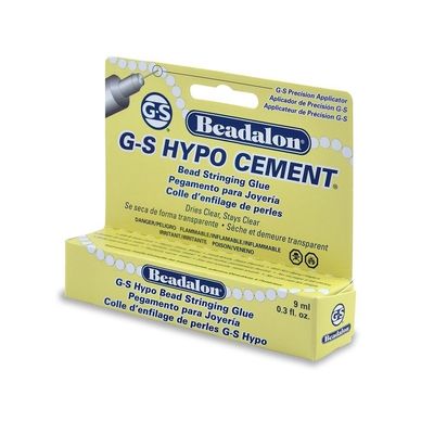 G-S Hypo Cement Jewelry Glue With Precision Applicator - 9ml (1/3 Fl Oz) - For Jewelry Making & Repair
