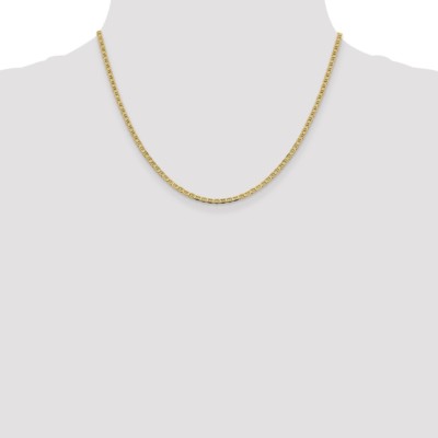 Pre-owned Superdealsforeverything Real 14kt Yellow Gold 18 Inch 2.4mm Concave Anchor With Lobster Clasp Chain