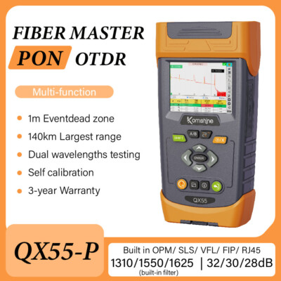 Pass 1:16 Fiber Splitters Fiber Live PON OTDR 1310/1550/1625nm 32dB w/Link Map