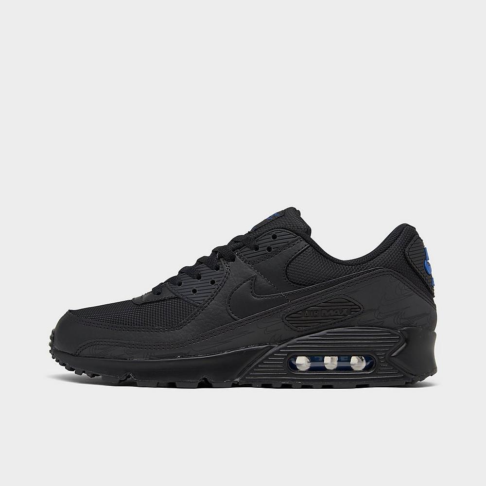 

Мужские кроссовки NIKE AIR MAX 90 Black/Black/Dark Marina Blue DZ4504-001, Черный, Nike Air Max 90