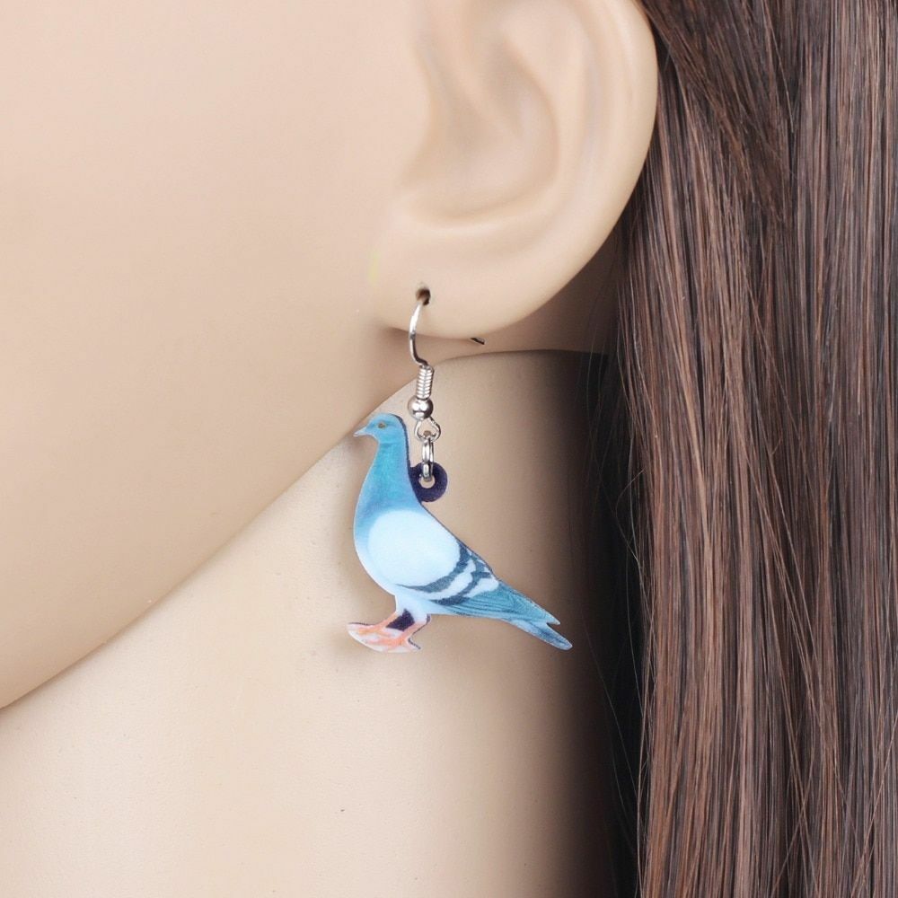 pigeon earrings